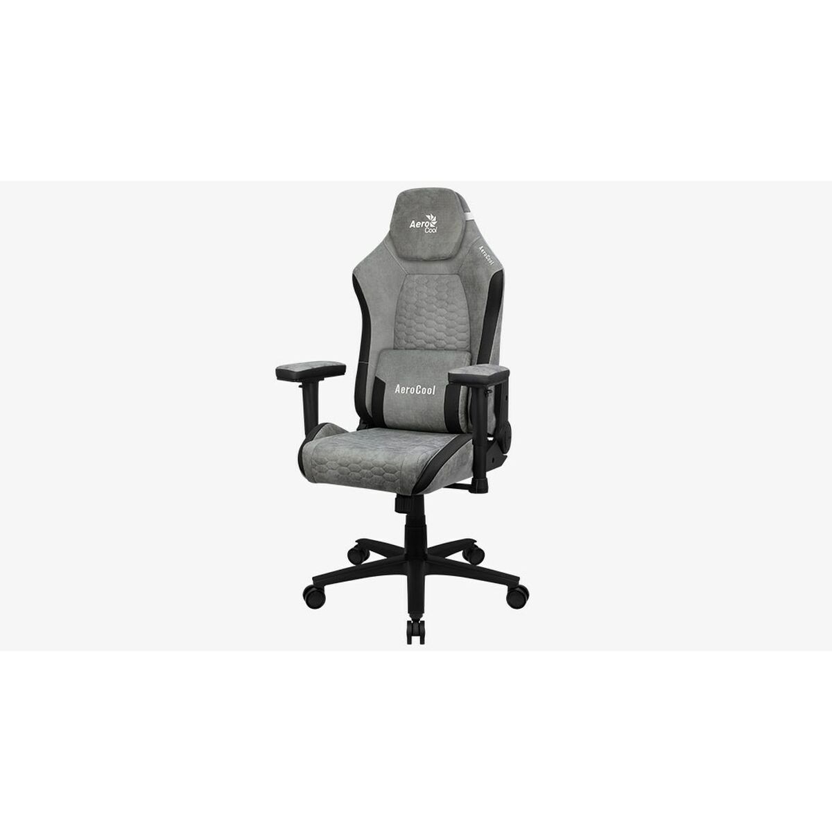 Spēļu Krēsls Aerocool Crown AeroSuede Melns Pelēks
